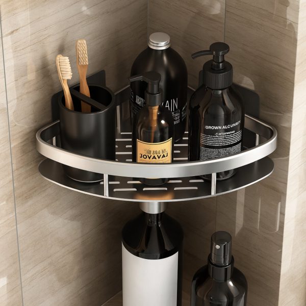 étagère murale d'angle aluminium