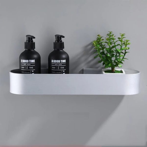 étagère murale salle de bain aluminium
