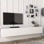 meuble TV mural avec étagère moderne