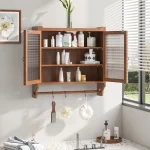 armoire vintage murale porte vitré