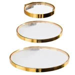 Étagère murale ronde en verre