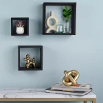 Étagère murale cubique en bois