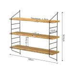 Étagère murale en bois de pin