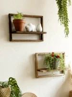 étagère murale en bois rustique