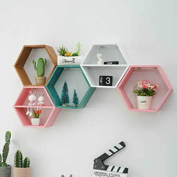 Etagere cube murale en bois