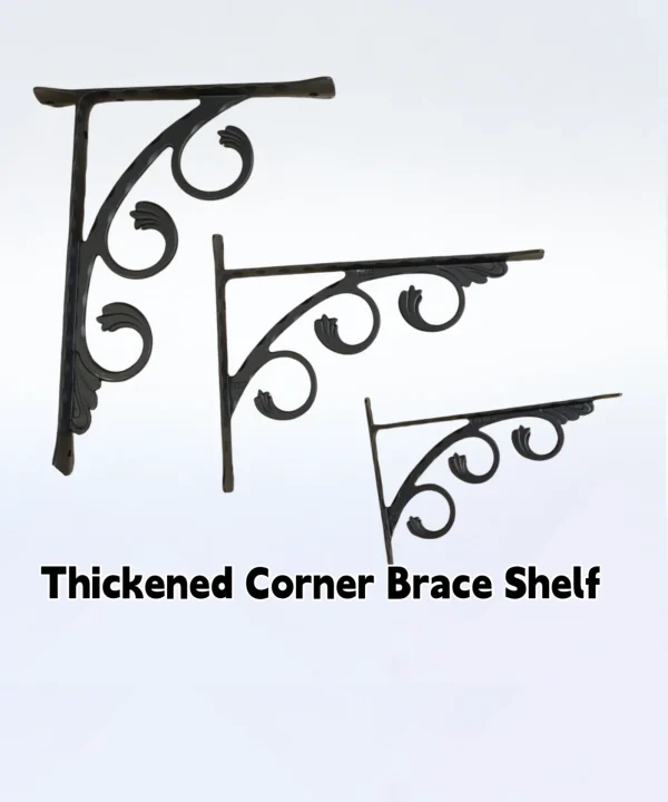 equere pour etagere murale noire