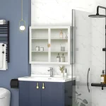 double porte vitrée armoire murale