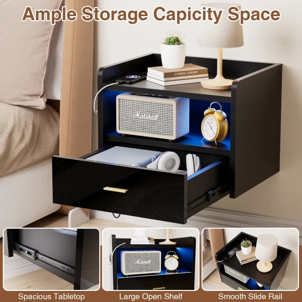 table de chevet murale moderne