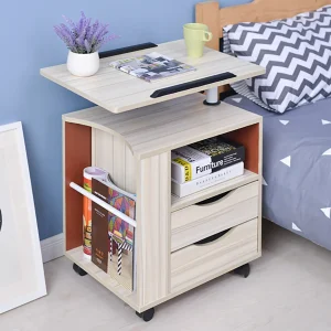 table de chevet mobile pivotante