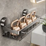 système rangement salle de bain ventouses